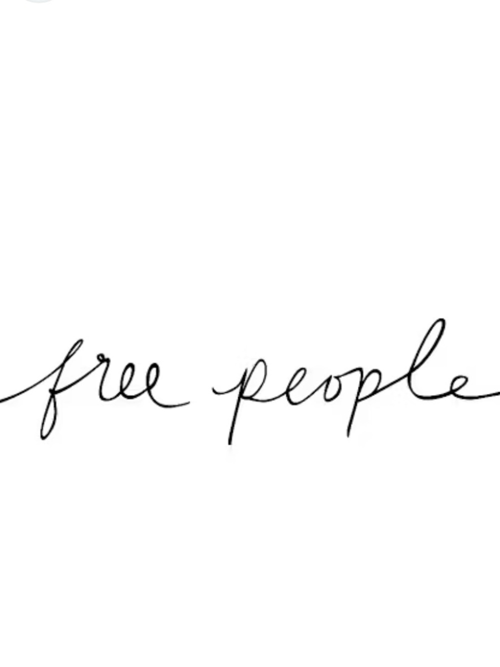 Free People Black Script Logo Tee